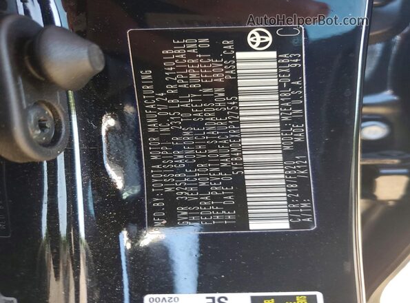 5YFB4MDEXRP127545 2024 TOYOTA COROLLA Black 