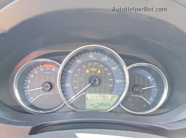 5YFBPRHE2GP549322 2016 TOYOTA COROLLA White Instrument cluster view