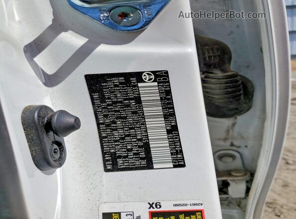 5YFBPRHE2GP549322 2016 TOYOTA COROLLA White VIN sticker view