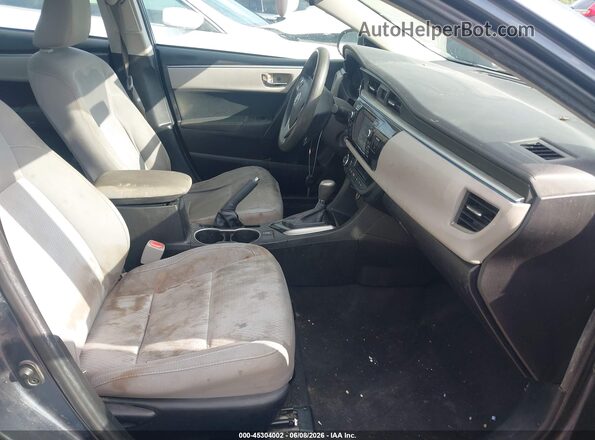 5YFBURHE2GP433143 2016 TOYOTA COROLLA Серый Вид салона спереди