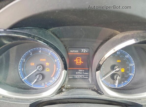 5YFBURHE2GP447639 2016 TOYOTA COROLLA Blue Widok zestawu wskaźników
