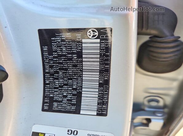 5YFBURHE2GP500016 2016 TOYOTA COROLLA Silver 