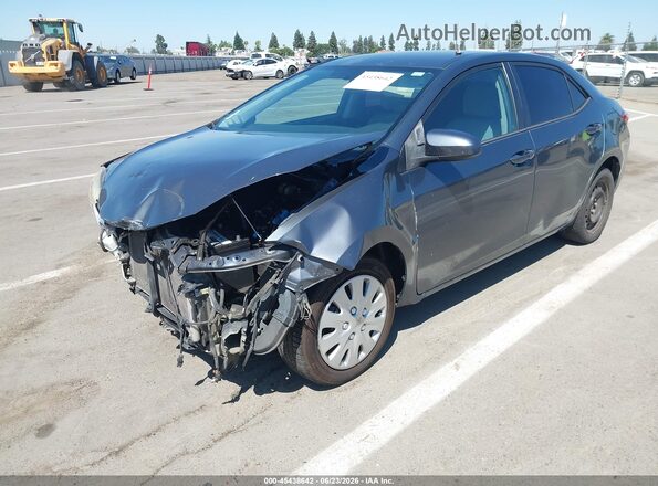5YFBURHE3GP502101 2016 TOYOTA COROLLA Gray Передня ліва чверть