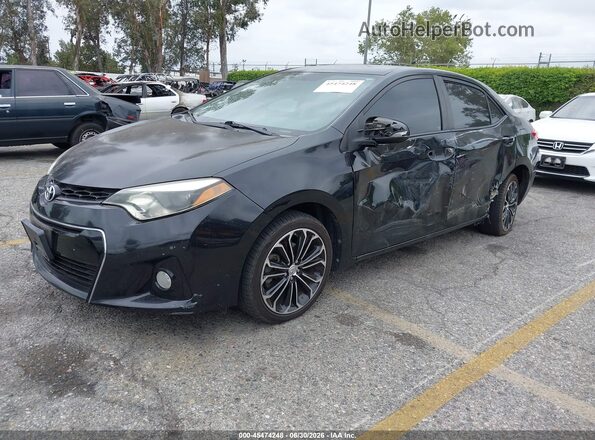 5YFBURHE3GP564341 2016 TOYOTA COROLLA Black Vista tres cuartos delantera izquierda