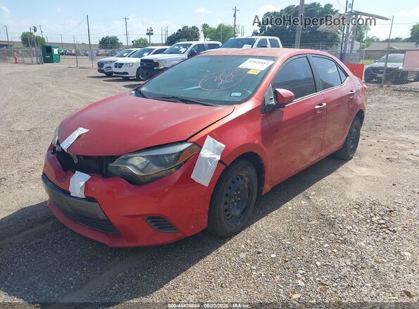 5YFBURHE4GP406137 2016 TOYOTA COROLLA Красный Передняя левая четверть