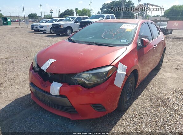 5YFBURHE4GP406137 2016 TOYOTA COROLLA Красный Вид спереди