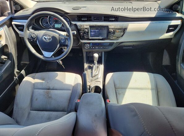 5YFBURHE4GP422287 2016 TOYOTA COROLLA Charcoal Առջևի վահանակի տեսք