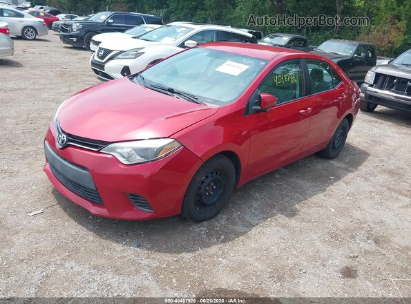 5YFBURHE4GP466371 2016 TOYOTA COROLLA Red Առջևի ձախ երեք քառորդ տեսարան