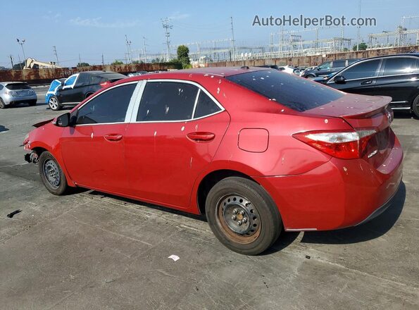 5YFBURHE4GP478147 2016 TOYOTA COROLLA Red Rear left