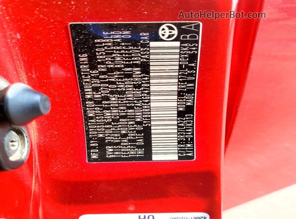 5YFBURHE4GP478147 2016 TOYOTA COROLLA Red Engine compartment view