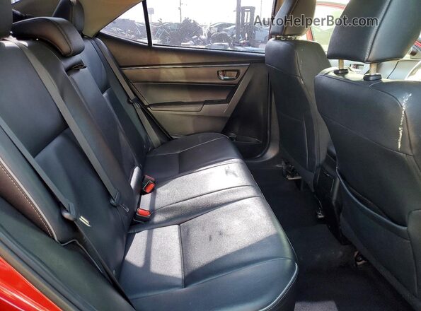 5YFBURHE4GP478147 2016 TOYOTA COROLLA Red Rear seats view