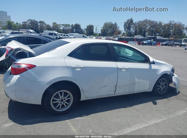 5YFBURHE9GP431700 2016 TOYOTA COROLLA Белый Вид щитка приборов