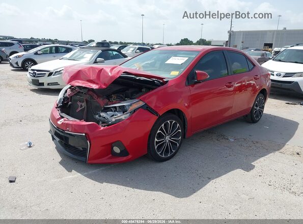 5YFBURHEXGP460736 2016 TOYOTA COROLLA Red წინა მარცხენა ხედი სამი მეოთხედიდან