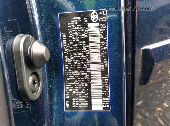 5YFBURHEXHP668309 2017 TOYOTA COROLLA Blue Widok komory silnika