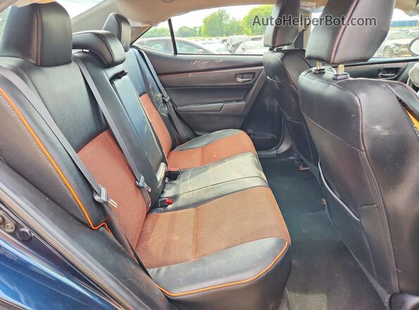 5YFBURHEXKP937447 2019 TOYOTA COROLLA Blue Rear seats view