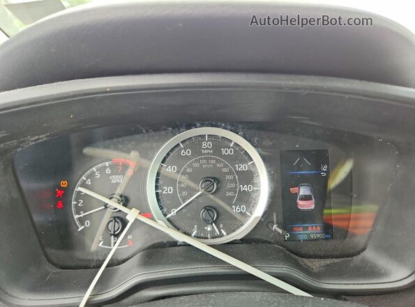 5YFEPMAE0MP188453 2021 TOYOTA COROLLA White Instrument cluster view