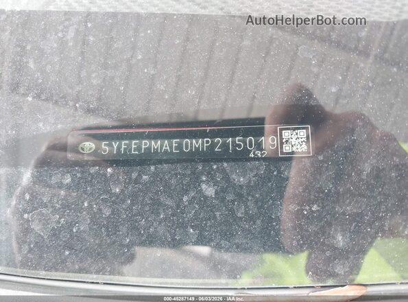 5YFEPMAE0MP215019 2021 TOYOTA COROLLA Red Շարժիչի բաժամունքի տեսք