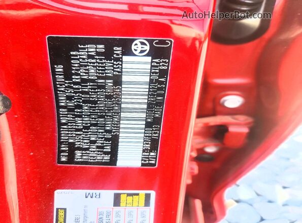 5YFEPMAE0MP252345 2021 TOYOTA COROLLA Red ძრავის განყოფილების ხედი