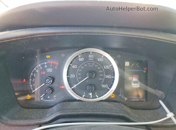5YFEPMAE0MP252412 2021 TOYOTA COROLLA Black Instrument cluster view