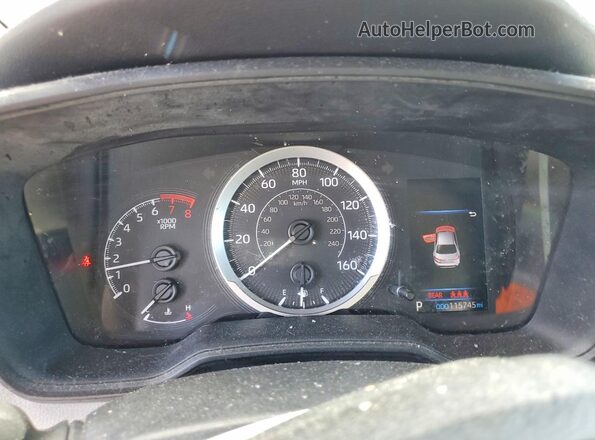 5YFEPMAE1MP164243 2021 TOYOTA COROLLA Red Instrument cluster view
