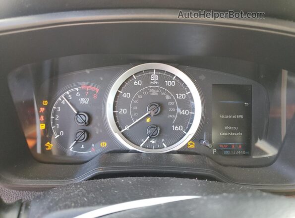 5YFEPMAE1MP165974 2021 TOYOTA COROLLA Red ხელსაწყოთა პანელის ხედი