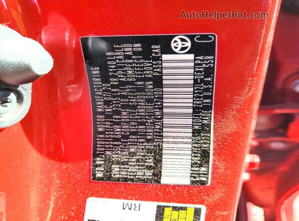 5YFEPMAE4MP147100 2021 TOYOTA COROLLA Red 