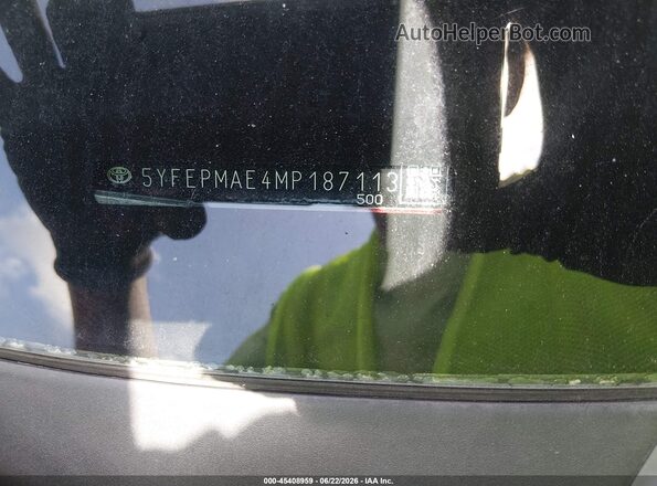 5YFEPMAE4MP187113 2021 TOYOTA COROLLA Red Vista del compartimento del motor