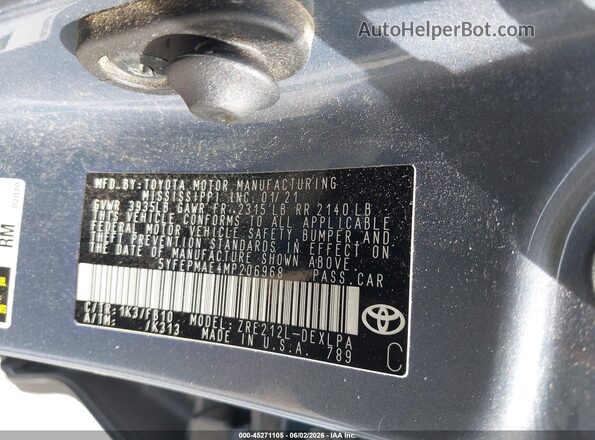 5YFEPMAE4MP206968 2021 TOYOTA COROLLA Бежевый Вид подкапотного пространства