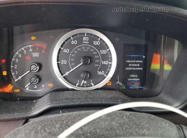 5YFEPMAE4NP338632 2022 TOYOTA COROLLA Silver Սարքավորումների վահանակի տեսք