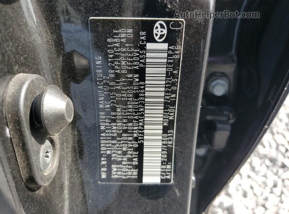 5YFEPMAE5NP388648 2022 TOYOTA COROLLA Black Engine compartment view