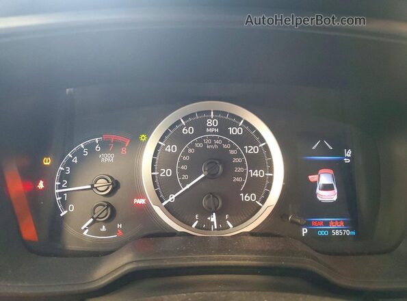 5YFEPMAE6MP198890 2021 TOYOTA COROLLA Blue ხელსაწყოთა პანელის ხედი