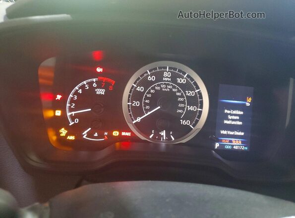 5YFEPMAE6NP384902 2022 TOYOTA COROLLA Blue ხელსაწყოთა პანელის ხედი