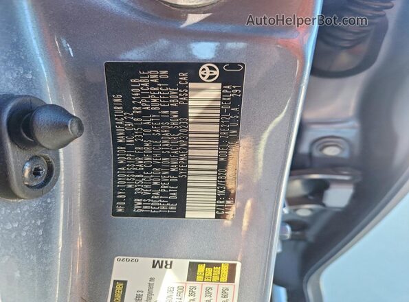 5YFEPMAE7NP370233 2022 TOYOTA COROLLA Серый Вид наклейки с VIN-кодом