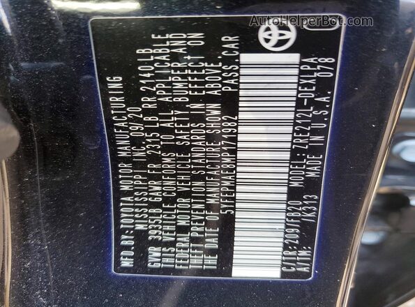 5YFEPMAE8MP171982 2021 TOYOTA COROLLA Black Widok komory silnika