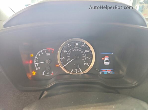 5YFEPMAE8MP209615 2021 TOYOTA COROLLA Blue Instrument cluster view