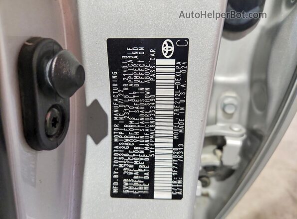 5YFEPMAE8NP353490 2022 TOYOTA COROLLA Silver 