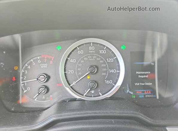 5YFEPMAEXNP274113 2022 TOYOTA COROLLA Silver ხელსაწყოთა პანელის ხედი