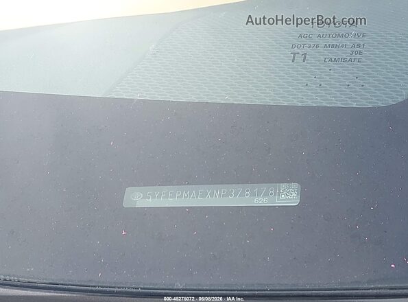 5YFEPMAEXNP378178 2022 TOYOTA COROLLA Синий Вид подкапотного пространства