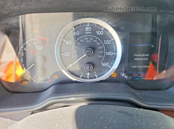 5YFEPRAE1LP045412 2020 TOYOTA COROLLA Silver Vista del cuadro de instrumentos