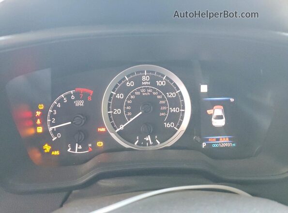 5YFEPRAE1LP108654 2020 TOYOTA COROLLA Silver ხელსაწყოთა პანელის ხედი