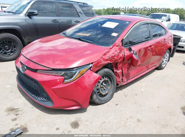5YFEPRAE1LP131559 2020 TOYOTA COROLLA Red Առջևի ձախ երեք քառորդ տեսարան