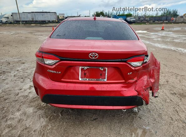 5YFEPRAE3LP054418 2020 TOYOTA COROLLA Red Հետևի տեսք