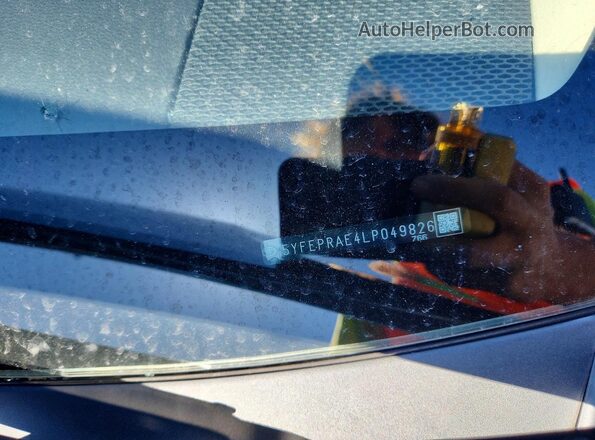 5YFEPRAE4LP049826 2020 TOYOTA COROLLA Синий Вид подкапотного пространства