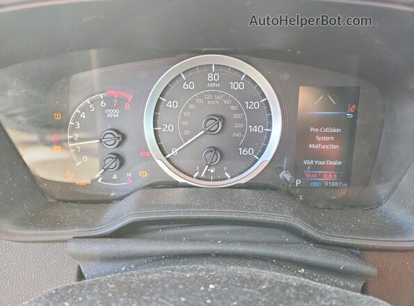 5YFEPRAE8LP074180 2020 TOYOTA COROLLA White Instrument cluster view
