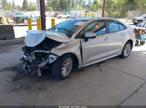 5YFHPRAE5LP071489 2020 TOYOTA COROLLA Silver წინა მარცხენა ხედი სამი მეოთხედიდან