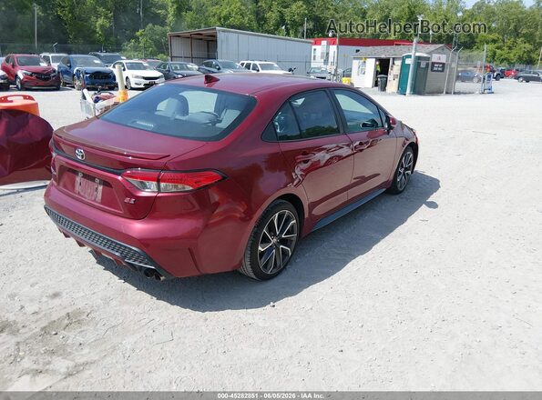 5YFP4MCE1NP120064 2022 TOYOTA COROLLA Maroon Rear right