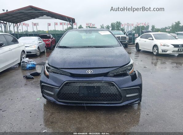 5YFP4MCEXMP076743 2021 TOYOTA COROLLA Blue Вид задньої частини салону