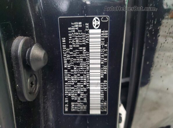 5YFS4MCE1MP063597 2021 TOYOTA COROLLA Black 
