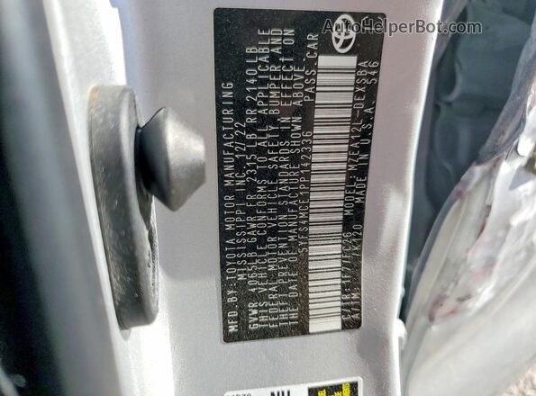 5YFS4MCE1PP142336 2023 TOYOTA COROLLA Silver ძრავის განყოფილების ხედი