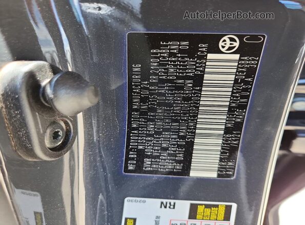 5YFS4MCE1SP220574 2025 TOYOTA COROLLA Серый Вид наклейки с VIN-кодом